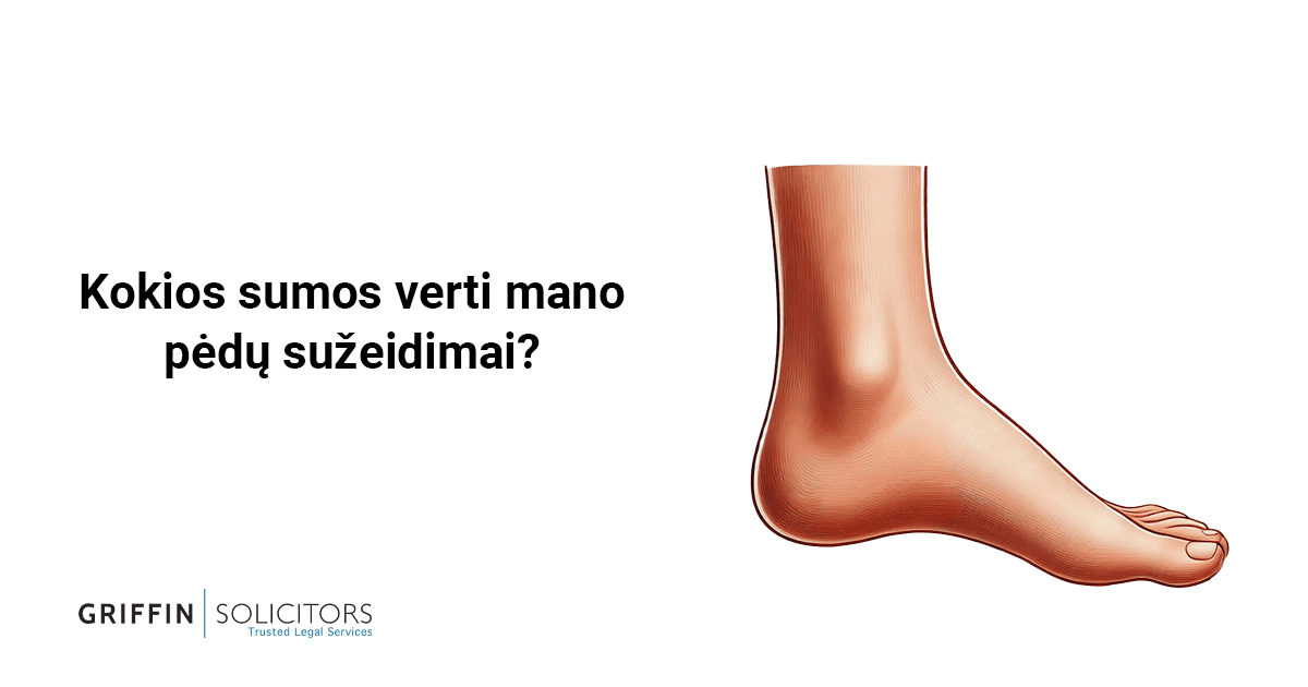 Kokios sumos verti mano pėdų sužeidimai?