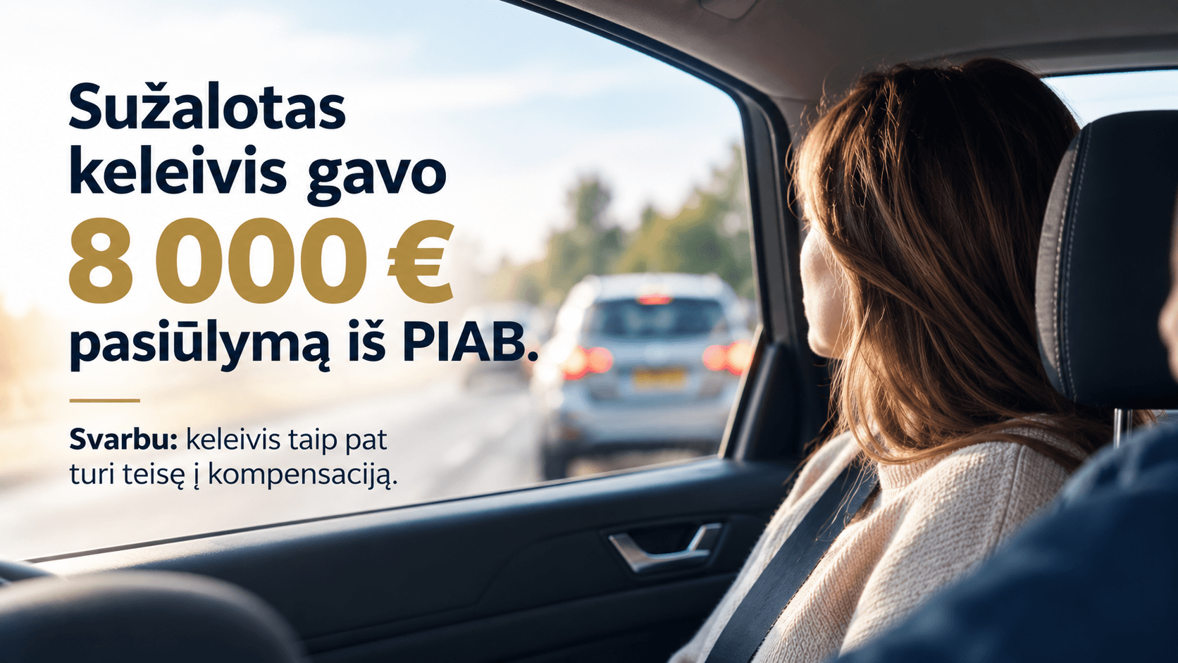 Asmens sužalojimas – sužalotas keleivis gauna palankų pasiūlymą iš PIAB